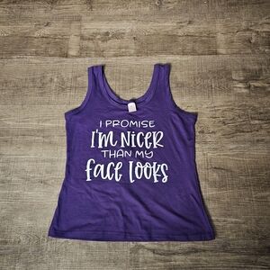 Purple Graphic Women's Tank Top